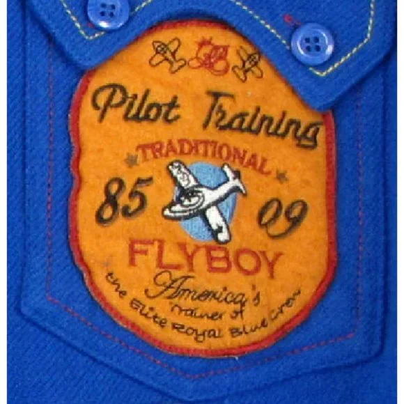Acrylic Aviation Pilot Flyboy Blue Shirt - Picture 4 of 7